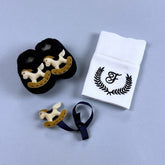 Kit Fralda Boca e Ombro - Letra F - Escolha a Cor